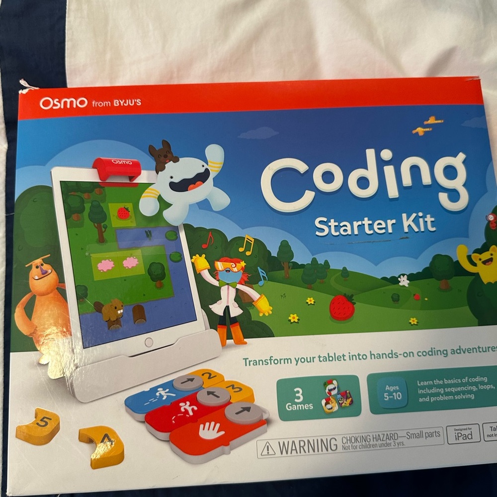 Osmo Coding Starter Kit for Kids - Red, Blue, Yellow